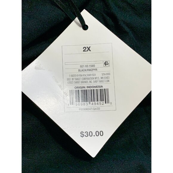 2X - Womens Halter Neck A-Line Dress - Ava Viv - Black - Picture 3 of 6